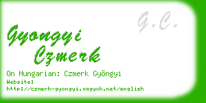 gyongyi czmerk business card