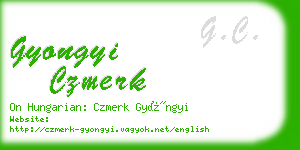 gyongyi czmerk business card